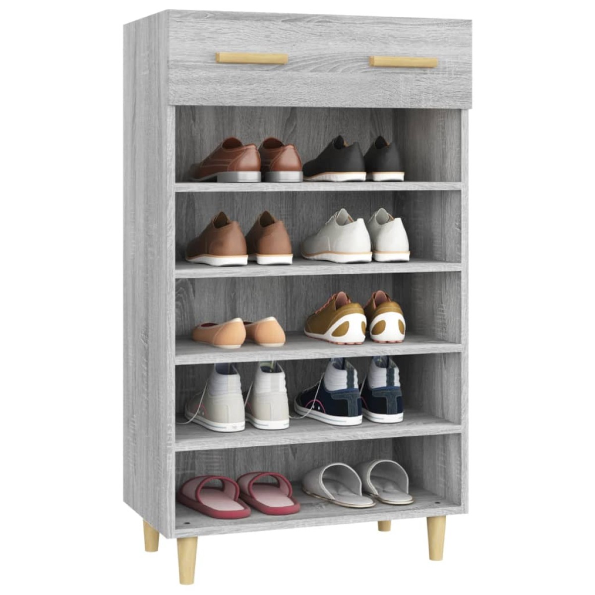 vidaXL Παπουτσοθήκη Γκρι Sonoma 60x35x105 εκ. από Επεξεργασμένο Ξύλο
