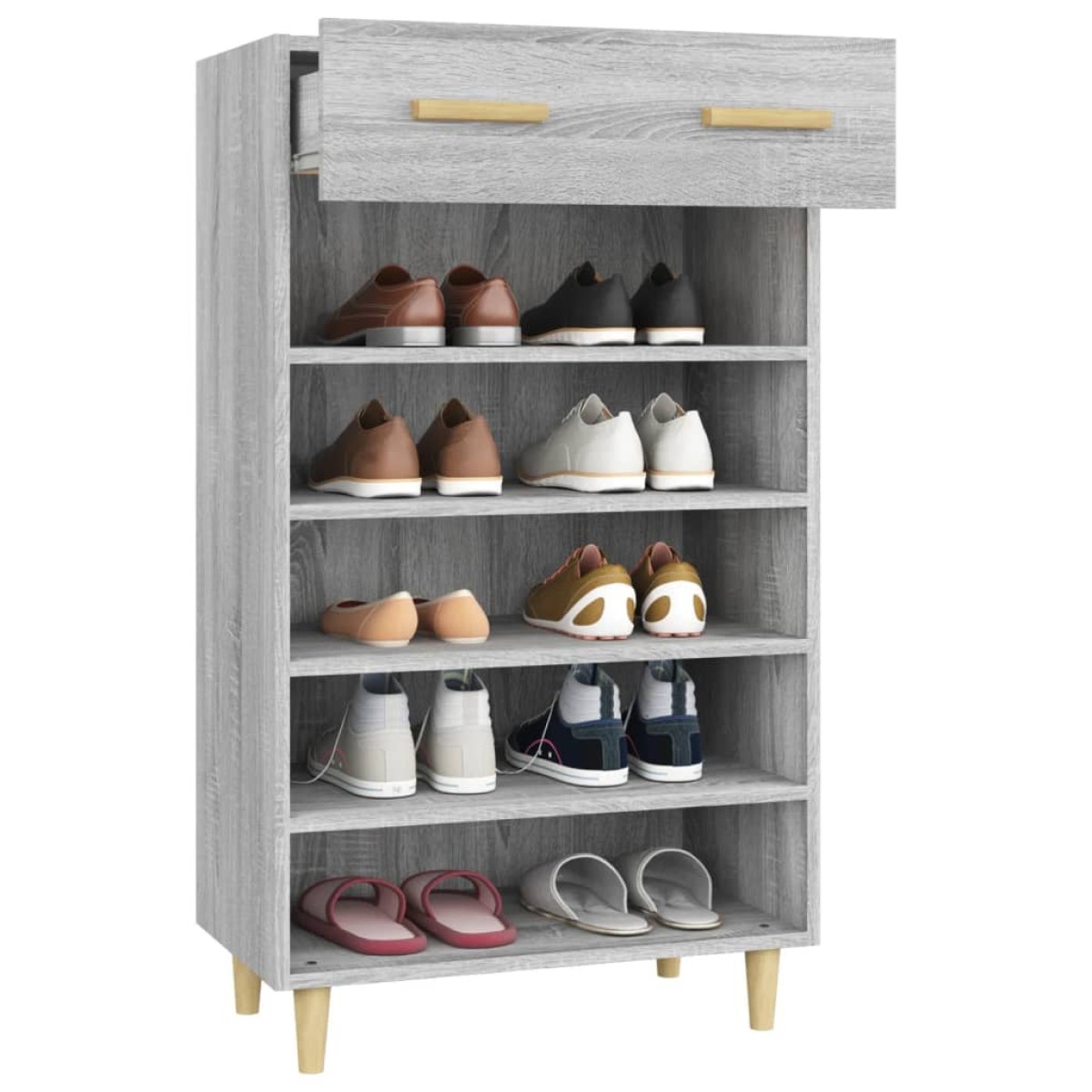 vidaXL Παπουτσοθήκη Γκρι Sonoma 60x35x105 εκ. από Επεξεργασμένο Ξύλο