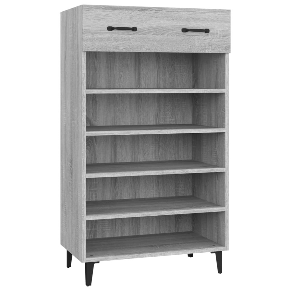vidaXL Παπουτσοθήκη Γκρι Sonoma 60x35x105 εκ. από Επεξεργασμένο Ξύλο