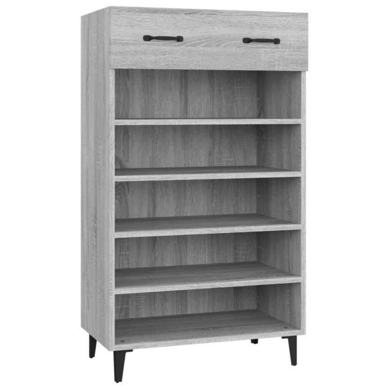 vidaXL Παπουτσοθήκη Γκρι Sonoma 60x35x105 εκ. από Επεξεργασμένο Ξύλο