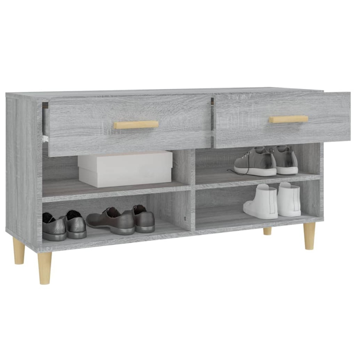 vidaXL Παπουτσοθήκη Γκρι Sonoma 102x35x55 εκ. από Επεξεργασμένο Ξύλο
