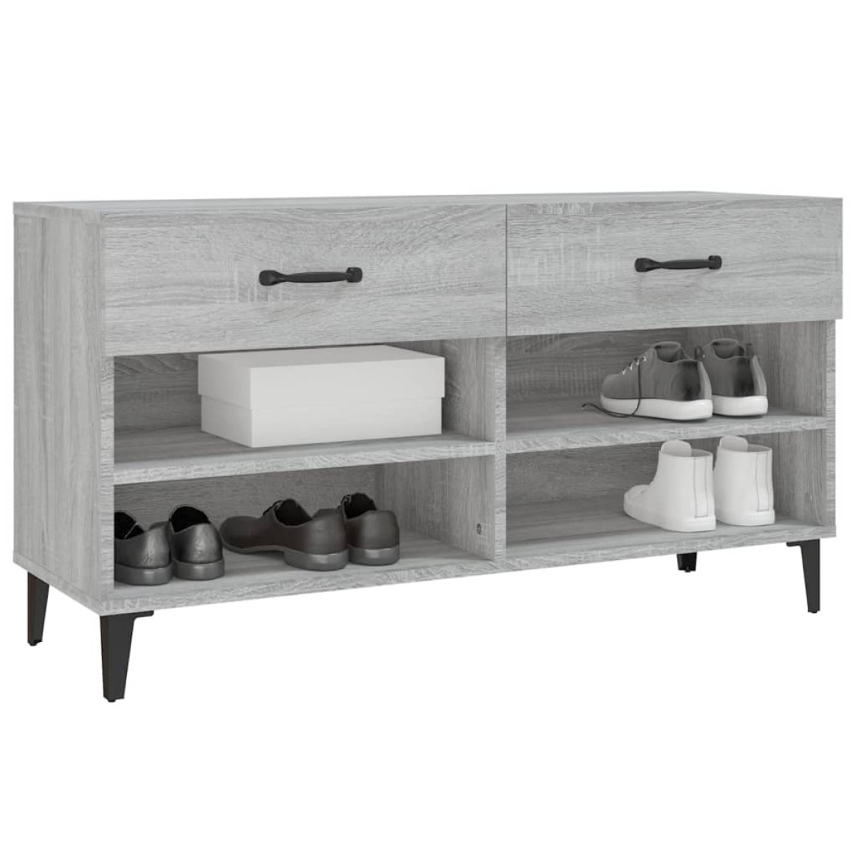 vidaXL Παπουτσοθήκη Γκρι Sonoma 102x35x55 εκ. από Επεξεργασμένο Ξύλο
