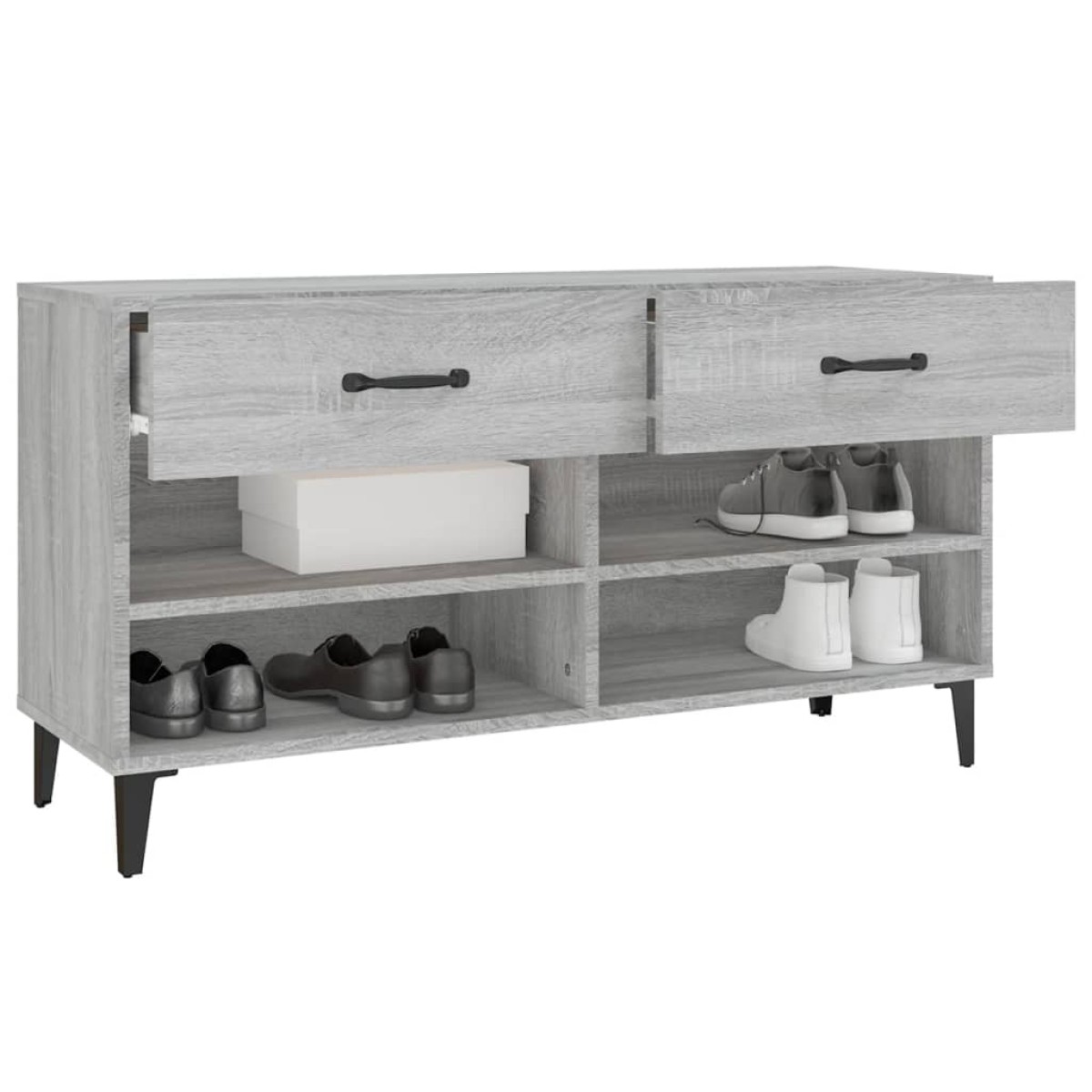 vidaXL Παπουτσοθήκη Γκρι Sonoma 102x35x55 εκ. από Επεξεργασμένο Ξύλο