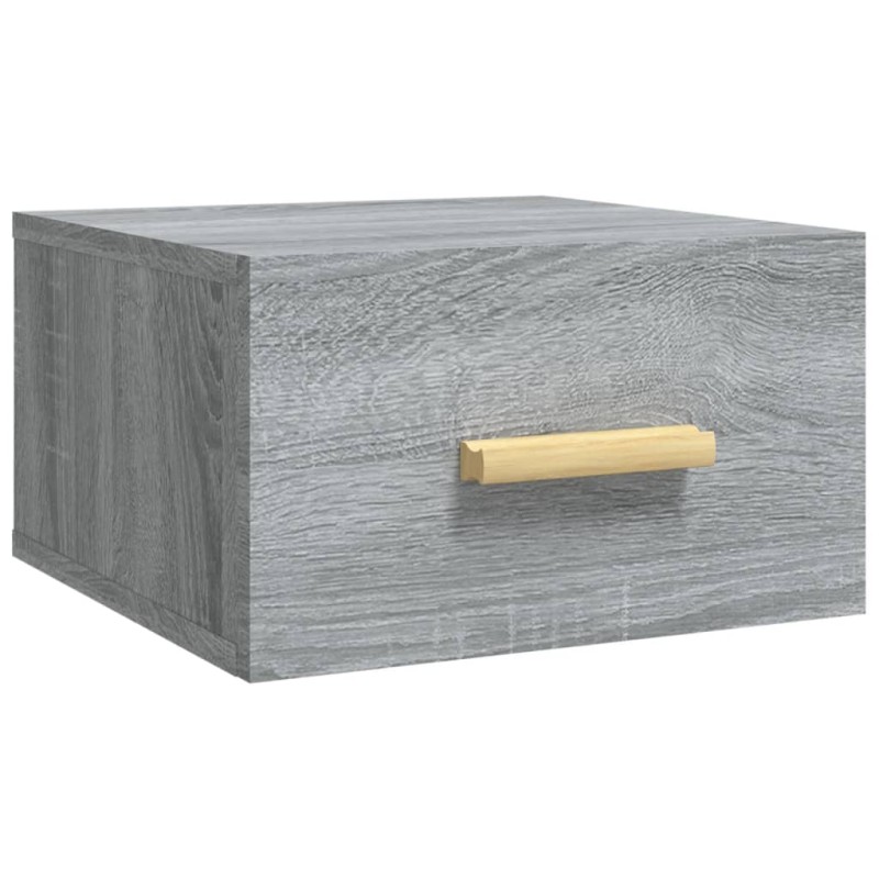 vidaXL Κομοδίνα Επιτοίχια Γκρι Sonoma 35 x 35 x 20 εκ.
