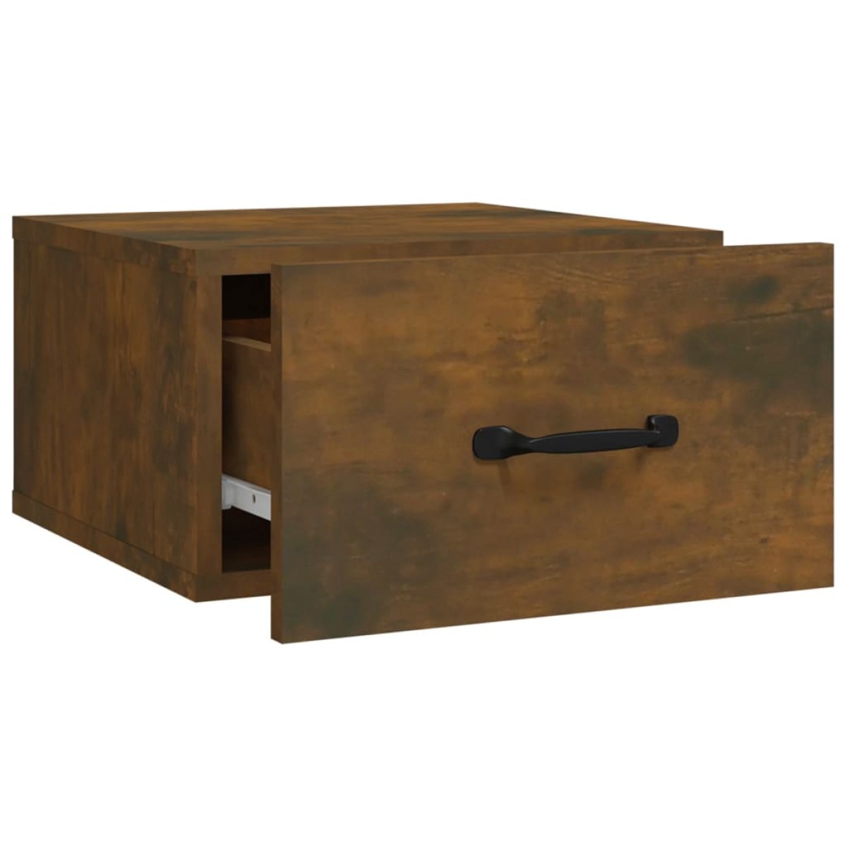 vidaXL Κομοδίνο Επιτοίχιο Καπνιστή Δρυς 35 x 35 x 20 εκ.