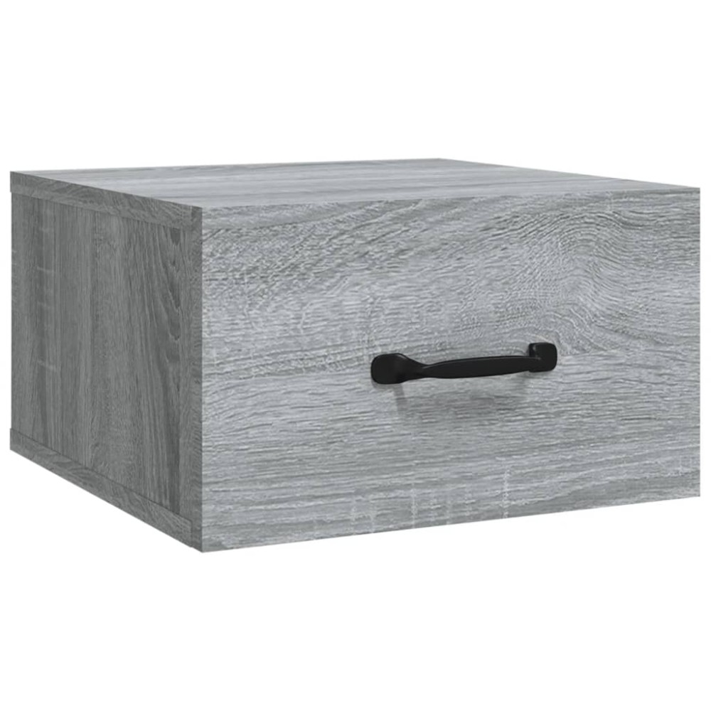 vidaXL Κομοδίνα Επιτοίχια Γκρι Sonoma 35 x 35 x 20 εκ.