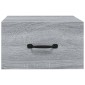 vidaXL Κομοδίνα Επιτοίχια Γκρι Sonoma 35 x 35 x 20 εκ.