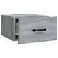 vidaXL Κομοδίνα Επιτοίχια Γκρι Sonoma 35 x 35 x 20 εκ.