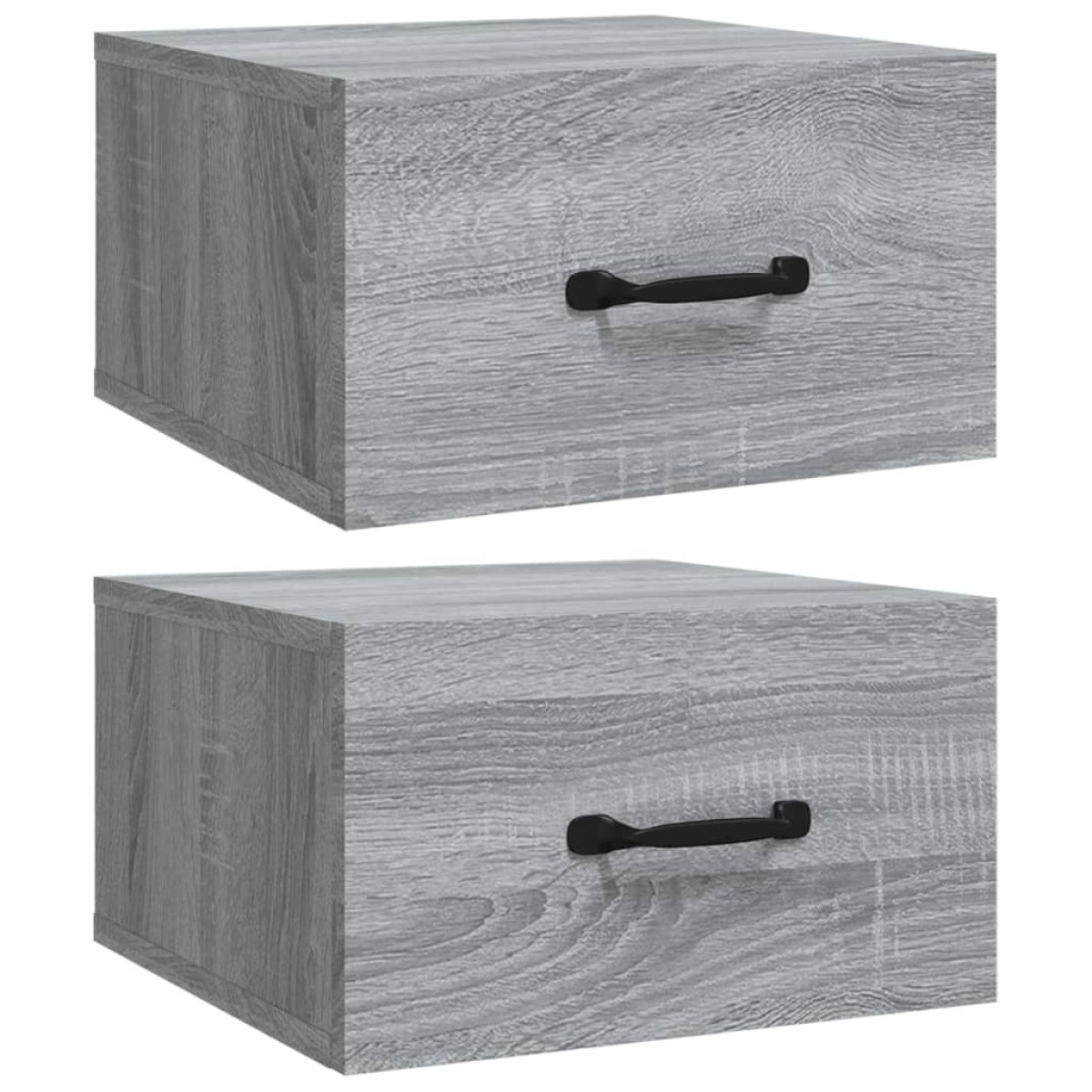 vidaXL Κομοδίνα Επιτοίχια 2 τεμ. Γκρι Sonoma 35 x 35 x 20 εκ.