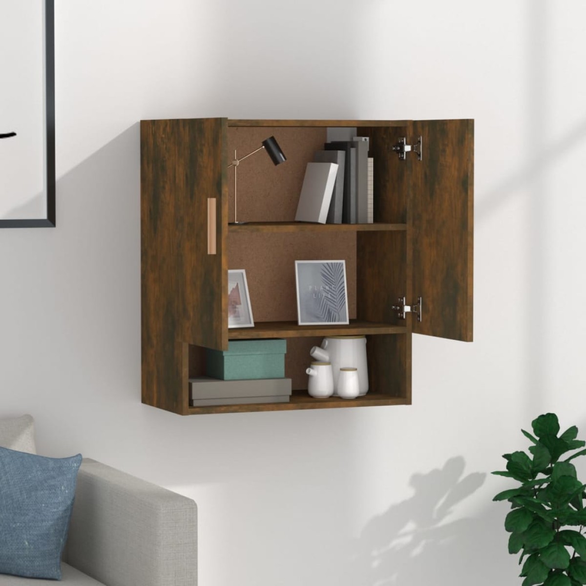 vidaXL Ντουλάπι Τοίχου Καπνιστή Δρυς 60x31x70 εκ. Επεξεργασμένο Ξύλο