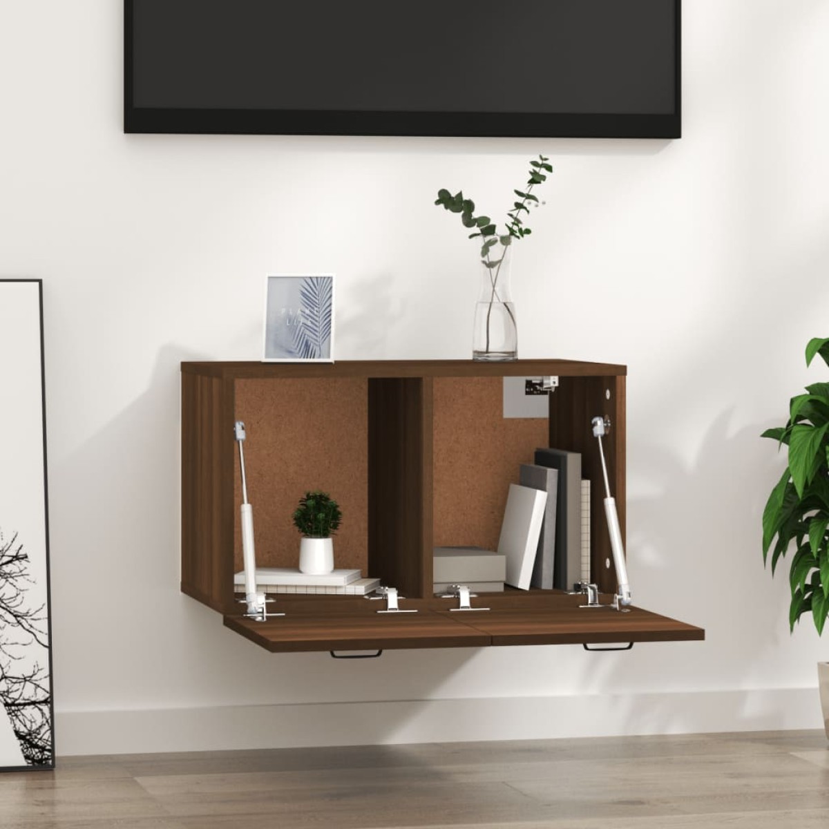 vidaXL Ντουλάπι Τοίχου Καφέ Δρυς 60 x 36,5 x 35 εκ. Επεξεργασμένο Ξύλο