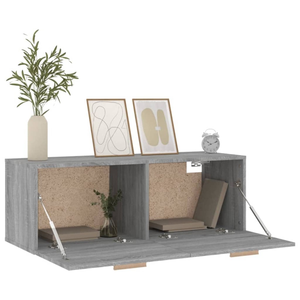 vidaXL Ντουλάπι Τοίχου Γκρι Sonoma 100x36,5x35 εκ. Επεξεργασμένο Ξύλο