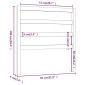 vidaXL Κεφαλάρι Κρεβατιού Μελί 81 x 4 x 100 εκ. από Μασίφ Ξύλο Πεύκου