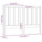 vidaXL Κεφαλάρι Κρεβατιού Γκρι 141 x 4 x 100 εκ. από Μασίφ Ξύλο Πεύκου