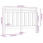 vidaXL Κεφαλάρι Κρεβατιού Μελί 126 x 4 x 100 εκ. από Μασίφ Ξύλο Πεύκου