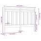 vidaXL Κεφαλάρι Κρεβατιού Μαύρο 126 x 4 x 100 εκ. Μασίφ Ξύλο Πεύκου