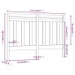 vidaXL Κεφαλάρι Κρεβατιού Μελί 141 x 4 x 100 εκ. από Μασίφ Ξύλο Πεύκου