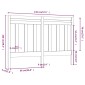 vidaXL Κεφαλάρι Κρεβατιού Γκρι 146 x 4 x 100 εκ. από Μασίφ Ξύλο Πεύκου