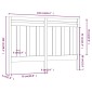 vidaXL Κεφαλάρι Κρεβατιού Γκρι 166 x 4 x 100 εκ. από Μασίφ Ξύλο Πεύκου