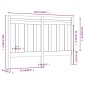 vidaXL Κεφαλάρι Κρεβατιού Μαύρο 166 x 4 x 100 εκ. Μασίφ Ξύλο Πεύκου