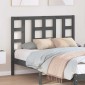 vidaXL Κεφαλάρι Κρεβατιού Γκρι 126 x 4 x 100 εκ. από Μασίφ Ξύλο Πεύκου