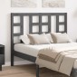 vidaXL Κεφαλάρι Κρεβατιού Γκρι 126 x 4 x 100 εκ. από Μασίφ Ξύλο Πεύκου