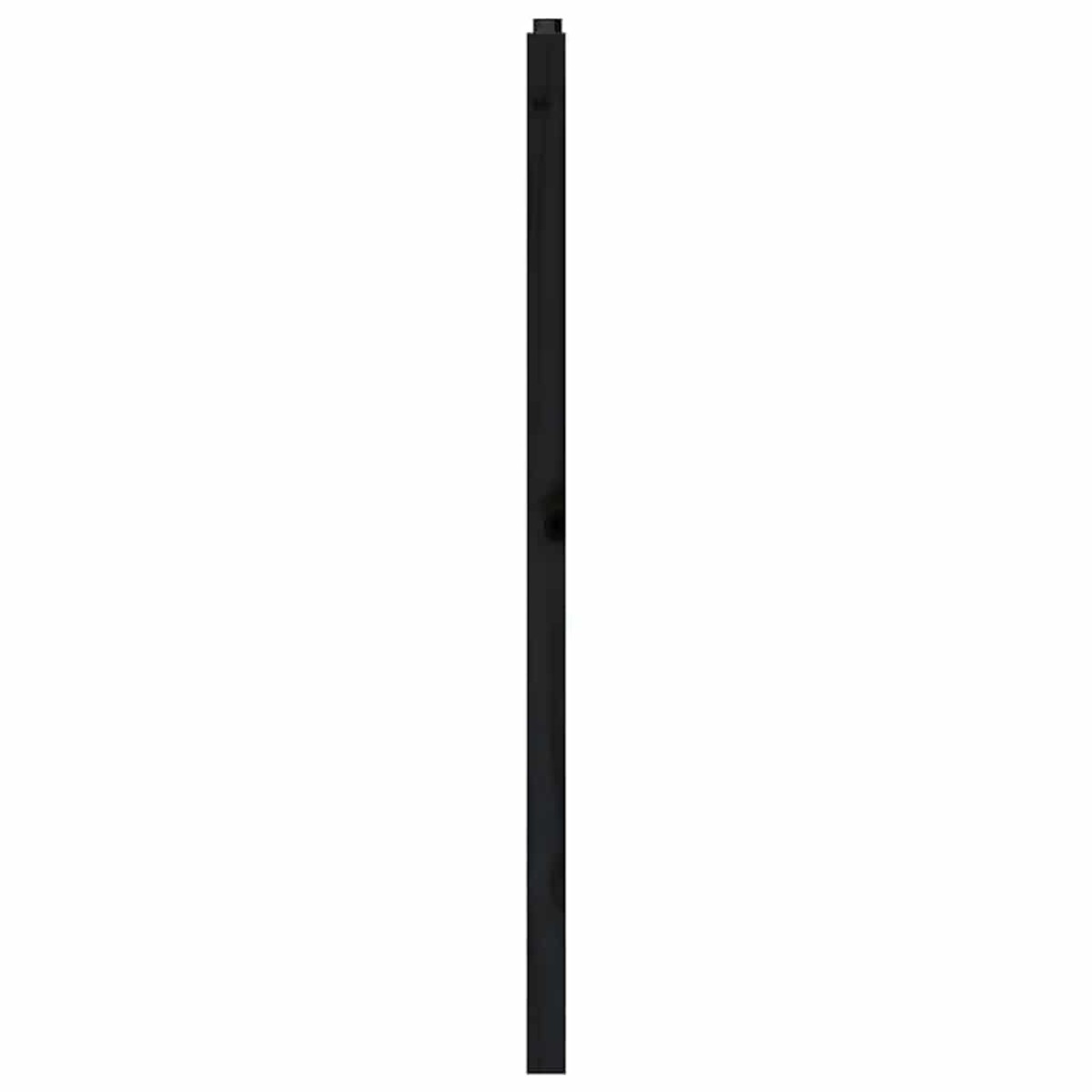 vidaXL Κεφαλάρι Κρεβατιού Μαύρο 126 x 4 x 100 εκ. Μασίφ Ξύλο Πεύκου