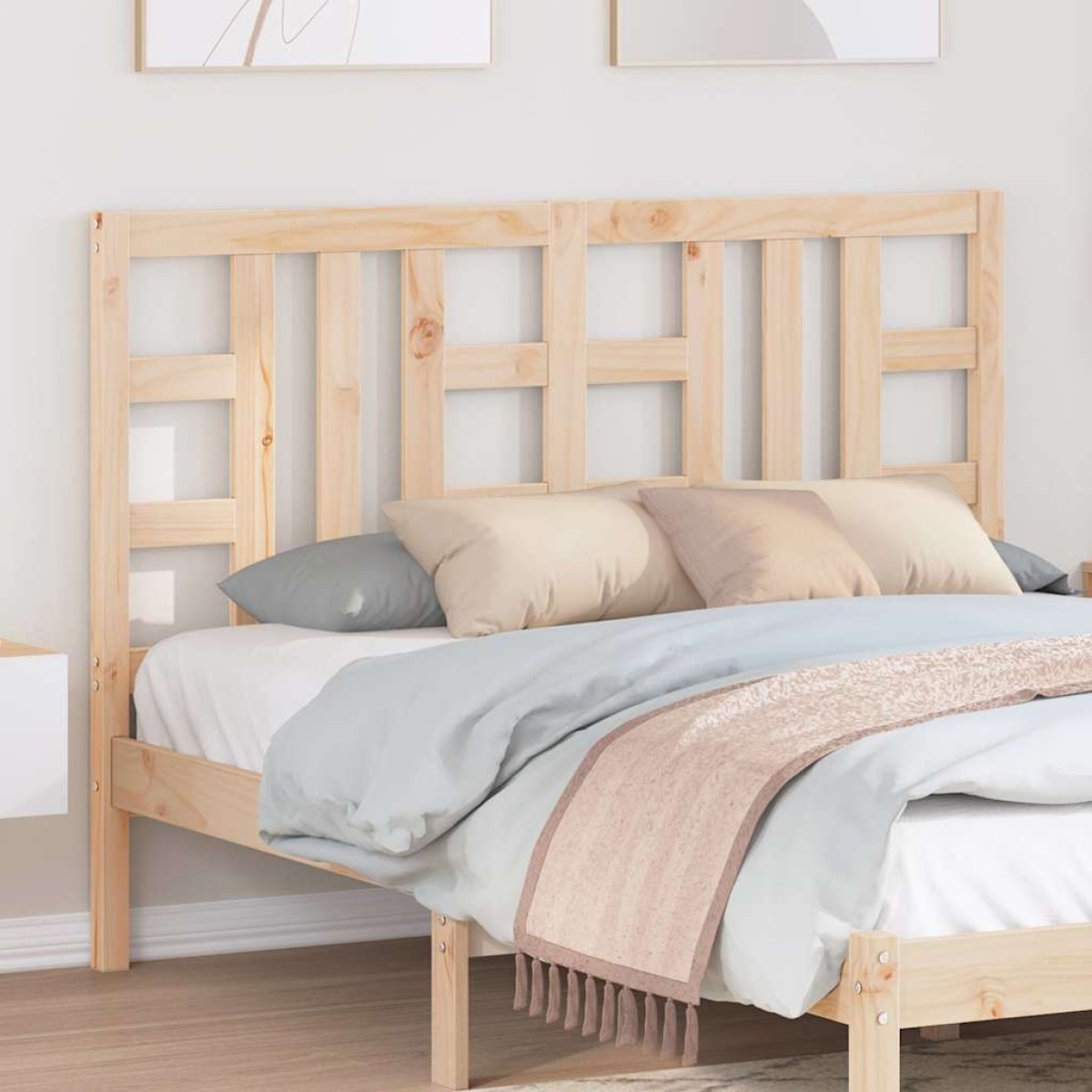 vidaXL Κεφαλάρι Κρεβατιού 141 x 4 x 100 εκ. από Μασίφ Ξύλο Πεύκου