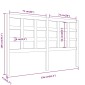 vidaXL Κεφαλάρι Κρεβατιού Γκρι 156 x 4 x 100 εκ. από Μασίφ Ξύλο Πεύκου