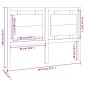 vidaXL Κεφαλάρι Κρεβατιού Γκρι 145,5x4x100 εκ. από Μασίφ Ξύλο Πεύκου