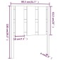 vidaXL Κεφαλάρι Κρεβατιού Μελί 80,5x4x100 εκ. Μασίφ Ξύλο Πεύκου