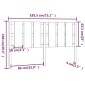 vidaXL Κεφαλάρι Κρεβατιού Μελί 185,5x4x100 εκ. Μασίφ Ξύλο Πεύκου