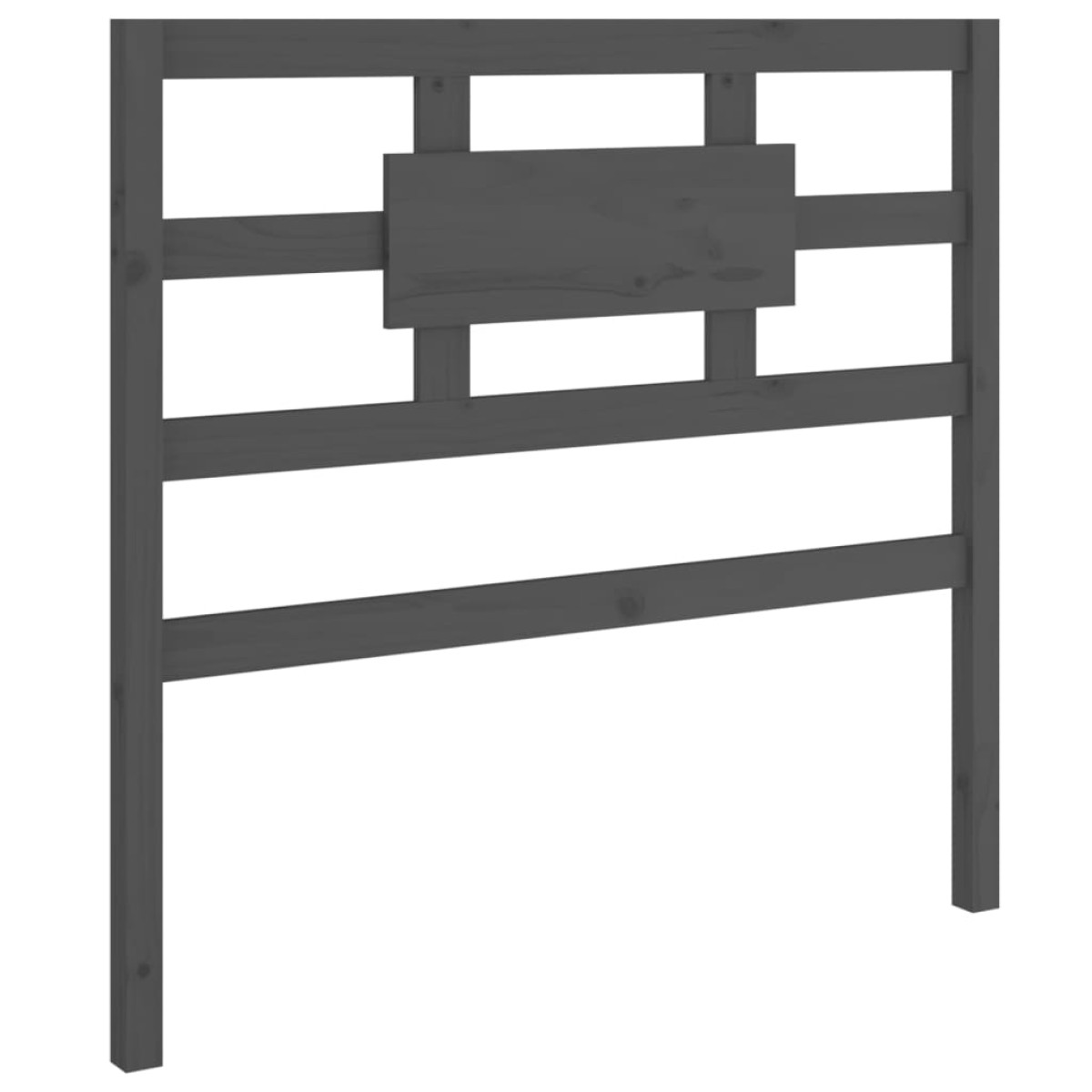 vidaXL Κεφαλάρι Κρεβατιού Γκρι 95,5 x 4 x 100 εκ από Μασίφ Ξύλο Πεύκου