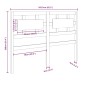 vidaXL Κεφαλάρι Κρεβατιού Γκρι165,5 x 4 x 100 εκ.από Μασίφ Ξύλο Πεύκου