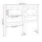 vidaXL Κεφαλάρι Κρεβατιού Μελί 165,5 x 4 x 100 εκ. Μασίφ Ξύλο Πεύκου