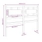 vidaXL Κεφαλάρι Κρεβατιού Γκρι 185,5x4x100 εκ. από Μασίφ Ξύλο Πεύκου