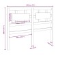 vidaXL Κεφαλάρι Κρεβατιού Μαύρο 185,5x4x100 εκ. Μασίφ Ξύλο Πεύκου