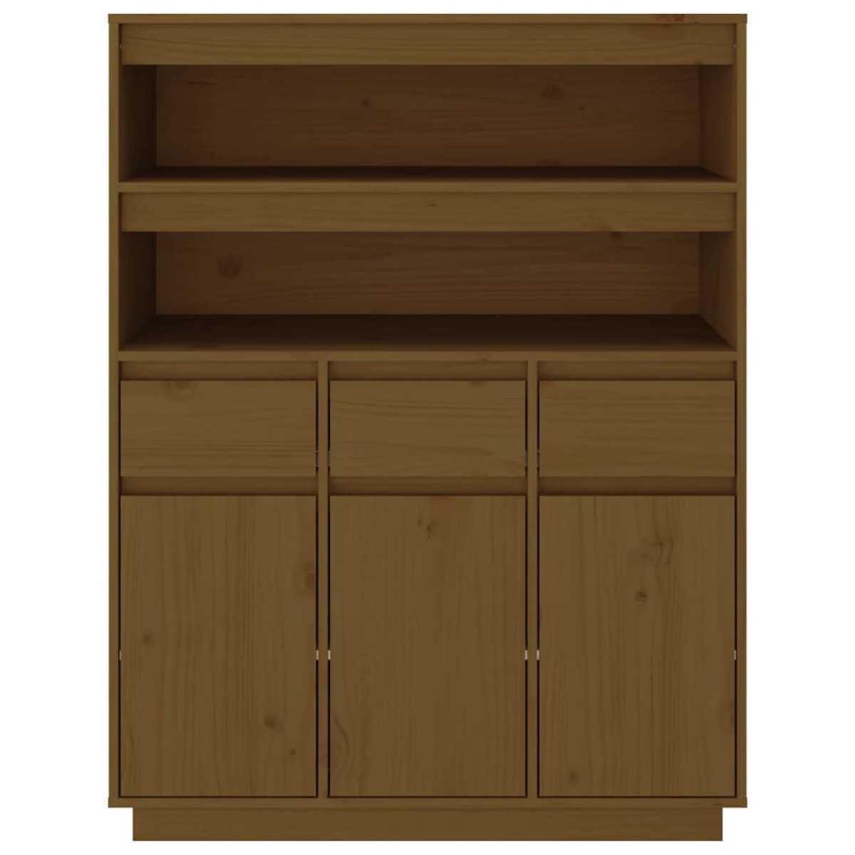 vidaXL Ντουλάπι Ψηλό Καφέ Μέλι 89x40x116,5 εκ. από Μασίφ Ξύλο Πεύκου