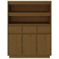 vidaXL Ντουλάπι Ψηλό Καφέ Μέλι 89x40x116,5 εκ. από Μασίφ Ξύλο Πεύκου