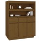 vidaXL Ντουλάπι Ψηλό Καφέ Μέλι 89x40x116,5 εκ. από Μασίφ Ξύλο Πεύκου