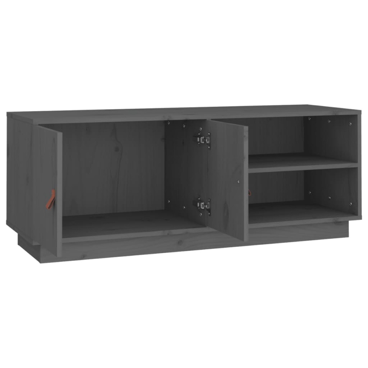 vidaXL Έπιπλο Τηλεόρασης Γκρι 105x34x40 εκ. από Μασίφ Ξύλο Πεύκου