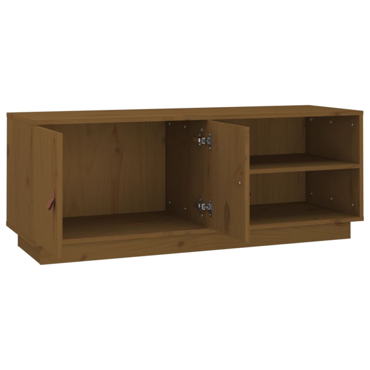 vidaXL Έπιπλο Τηλεόρασης Καφέ Μελί 105x34x40 εκ. από Μασίφ Ξύλο Πεύκου