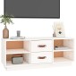 vidaXL Έπιπλο Τηλεόρασης Λευκό 100 x 34 x 40 εκ. από Μασίφ Ξύλο Πεύκου