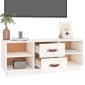 vidaXL Έπιπλο Τηλεόρασης Λευκό 100 x 34 x 40 εκ. από Μασίφ Ξύλο Πεύκου