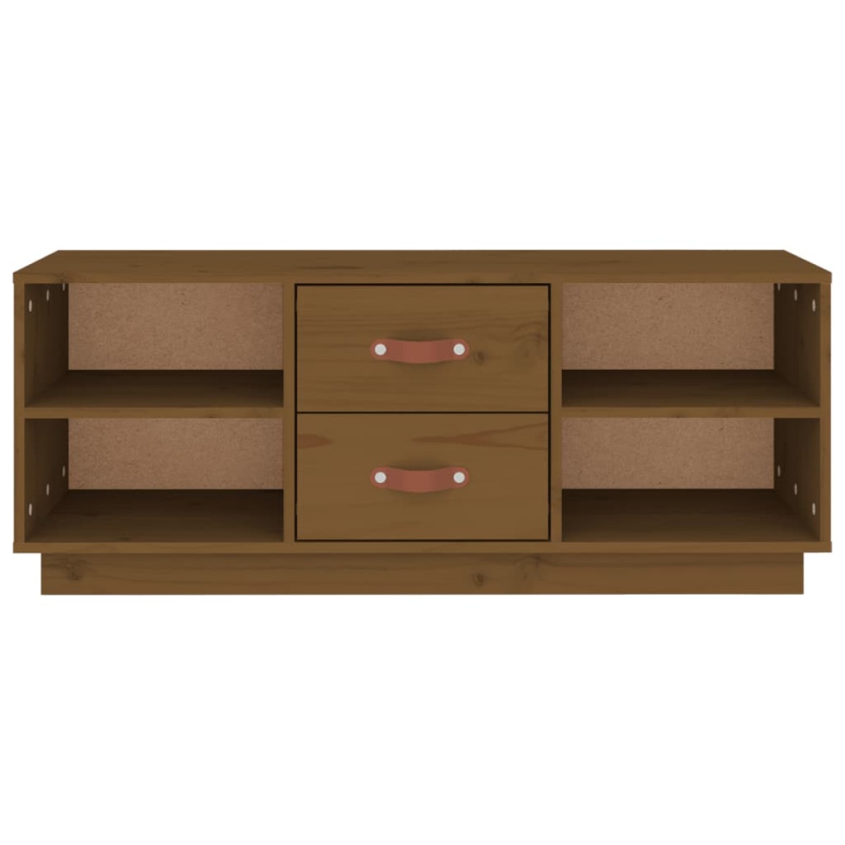 vidaXL Έπιπλο Τηλεόρασης Καφέ Μελί 100x34x40 εκ. από Μασίφ Ξύλο Πεύκου