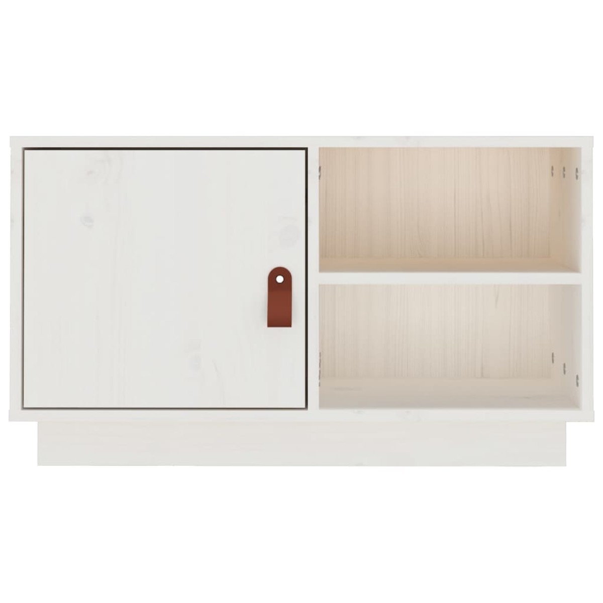 vidaXL Έπιπλο Τηλεόρασης Λευκό 70x34x40 εκ. από Μασίφ Ξύλο Πεύκου