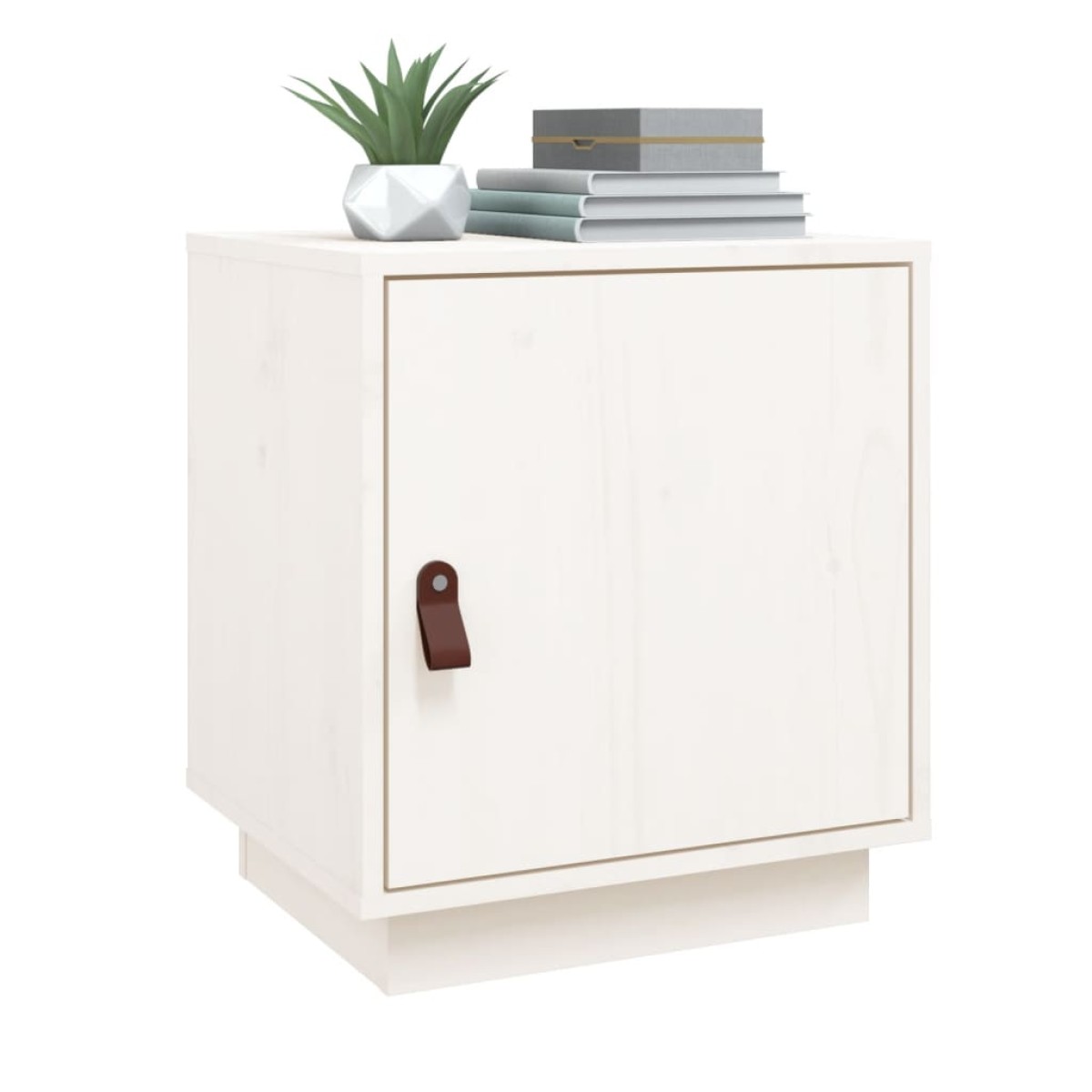 vidaXL Κομοδίνα 2 τεμ. Λευκό 40x34x45 εκ. από Μασίφ Ξύλο Πεύκου