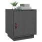 vidaXL Κομοδίνα 2 τεμ. Γκρι 40x34x45 εκ. από Μασίφ Ξύλο Πεύκου