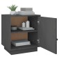 vidaXL Κομοδίνα 2 τεμ. Γκρι 40x34x45 εκ. από Μασίφ Ξύλο Πεύκου