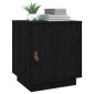 vidaXL Κομοδίνο Μαύρο 40x34x45 εκ. από Μασίφ Ξύλο Πεύκου